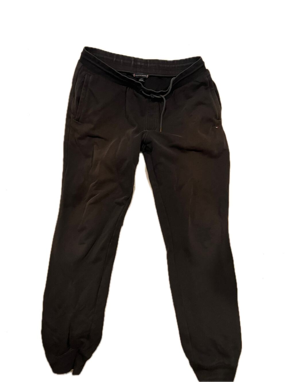 Tommy Hilfiger Black Cuffed Sweatpants Mens Large